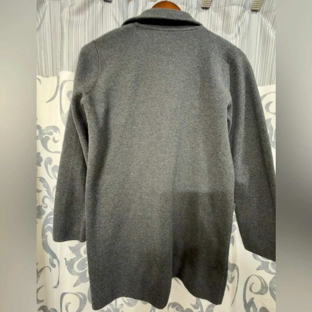 J.Crew 365‎ Sophie Charcoal Gray Open-Front Sweater Blazer Cardigan Size XS EUC